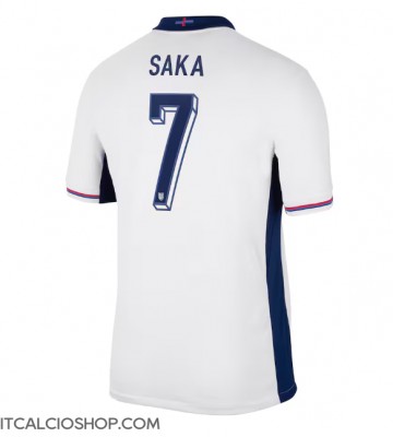 Inghilterra Bukayo Saka #7 Prima Maglia Europei 2024 Manica Corta